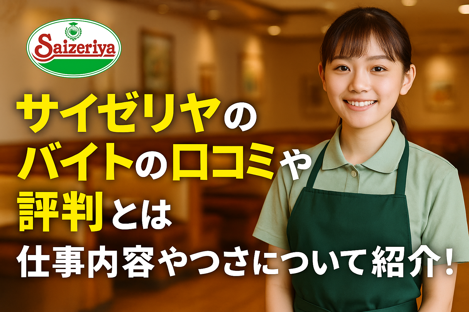 サイゼリヤのバイトの口コミや評判とは？仕事内容やきつさについてご紹介！