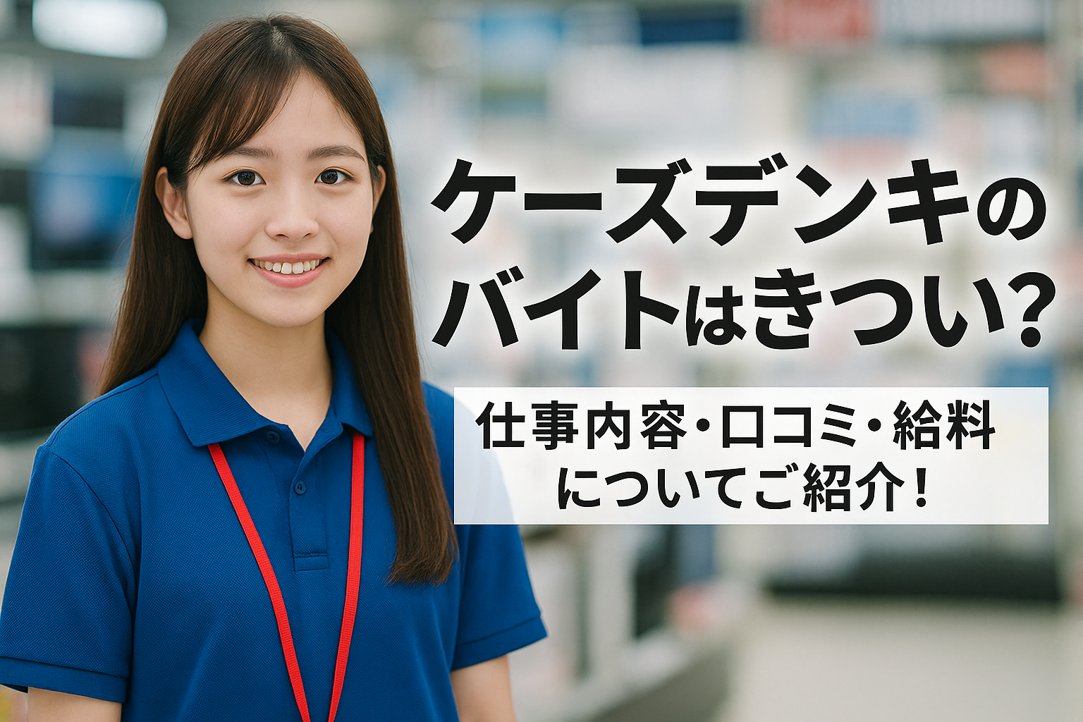 ケーズデンキのバイトはきつい？仕事内容・口コミ・給料についてご紹介！