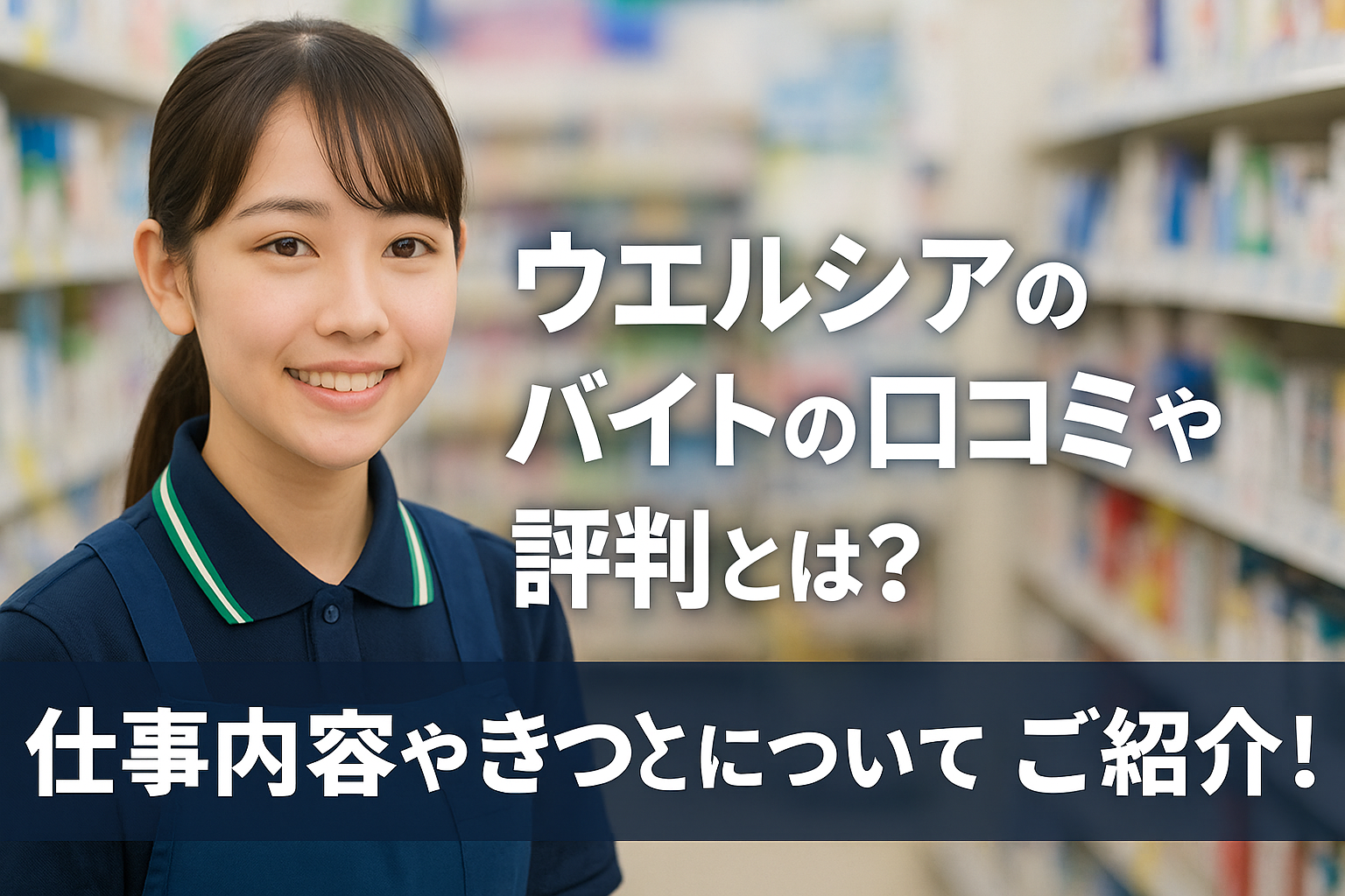 ウエルシアのバイトの口コミや評判とは？仕事内容やきつさについてご紹介！