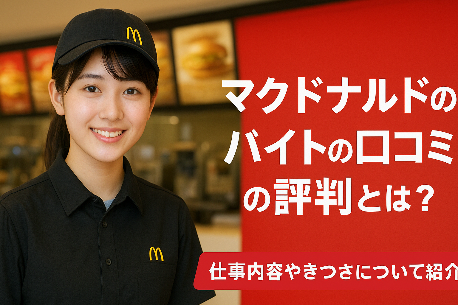 マクドナルドのバイトの口コミや評判とは？仕事内容やきつさについてご紹介！