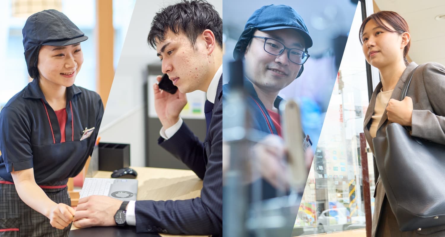 なか卯で仕事をしている人