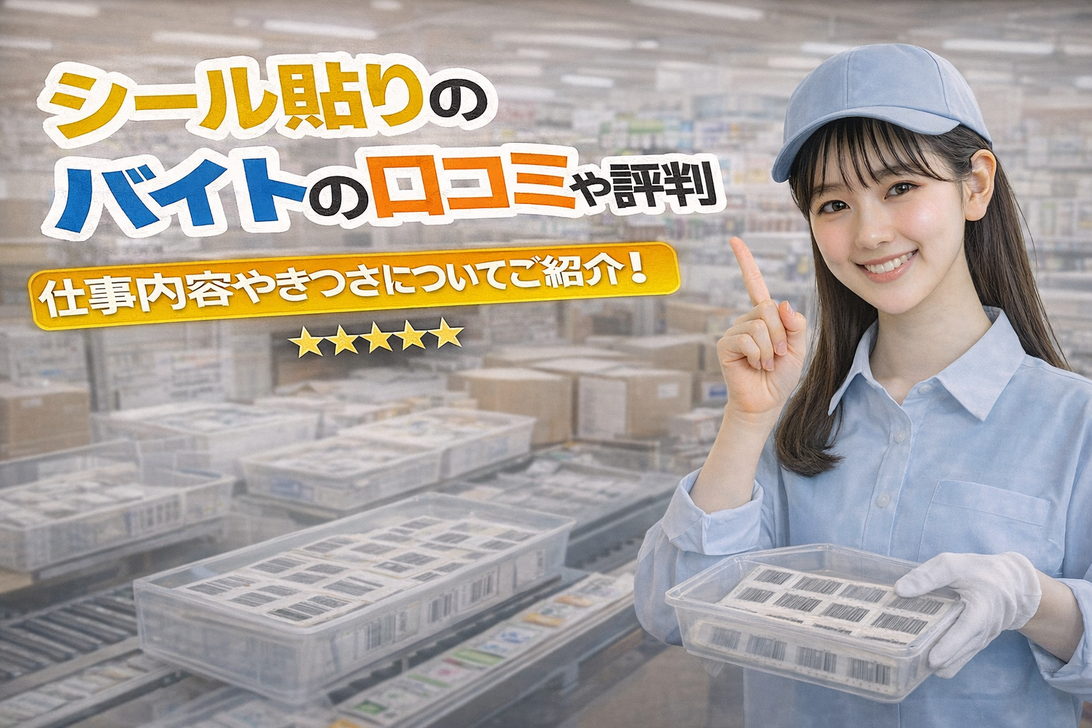 シール貼りのバイトの口コミや評判とは？仕事内容やきつさについてご紹介！