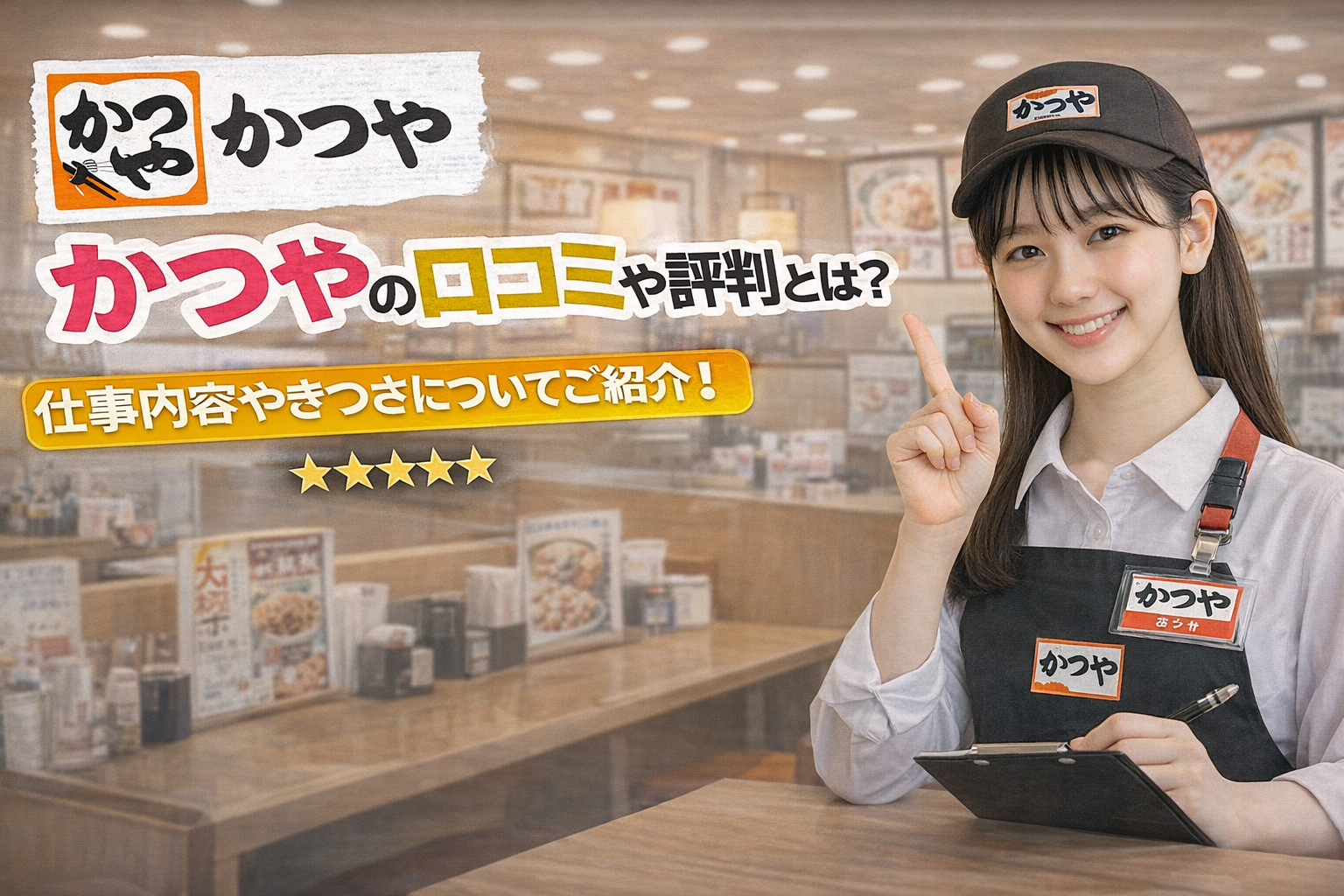 かつやのバイトの口コミや評判とは？仕事内容やきつさについてご紹介！